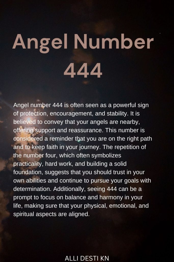 444 angel number meaning