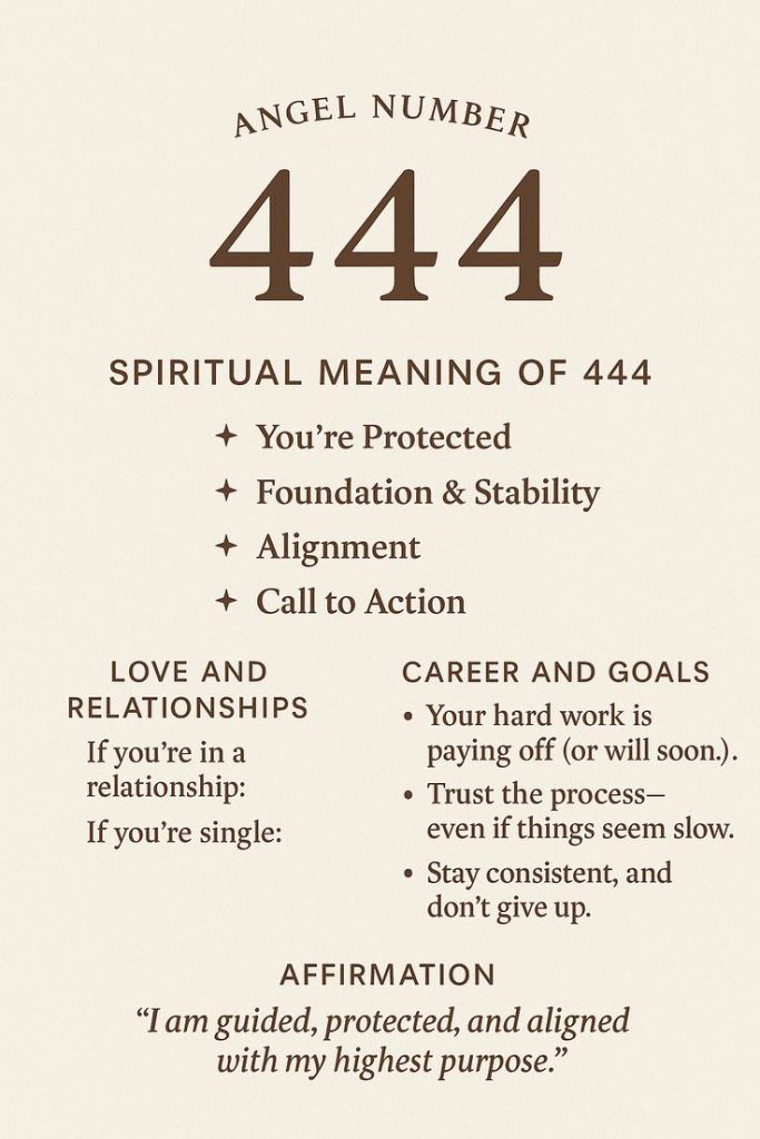 444 angel number meaning